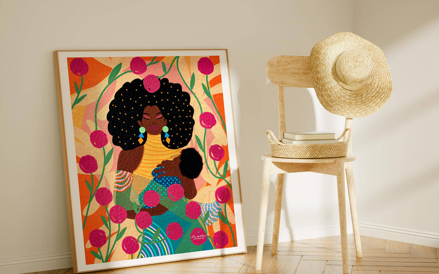 Afro colorful wall art Lori in Theory