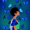 Inner peace butterfly wall art woman feminine
