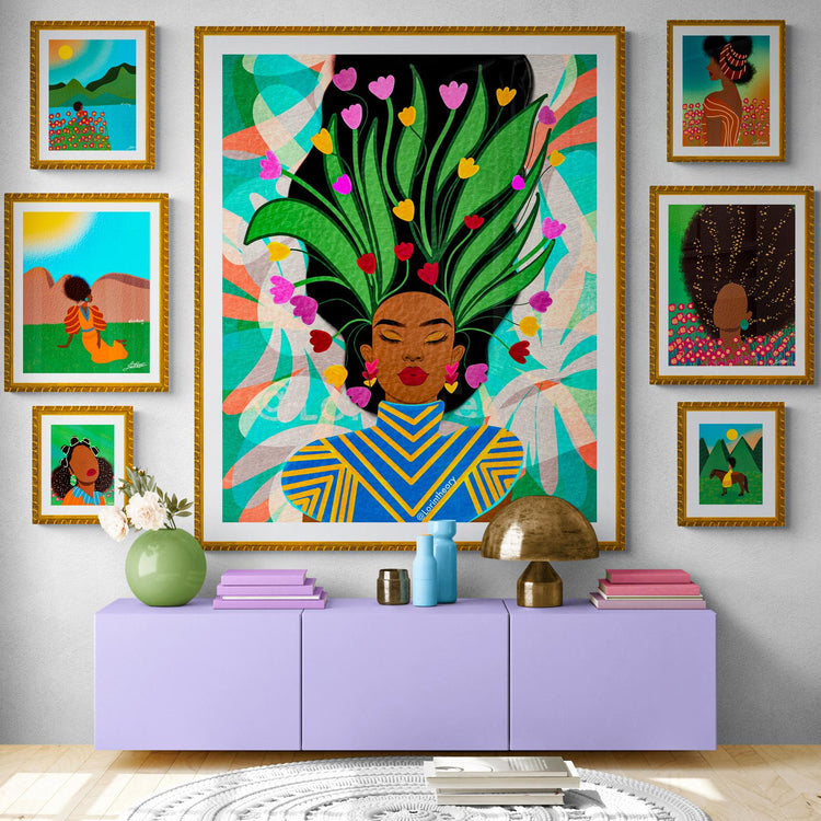  black goddess art, african american artwork, african artwork paintings, african-american wall art, black artwork, black artwork paintings, lovely artwork