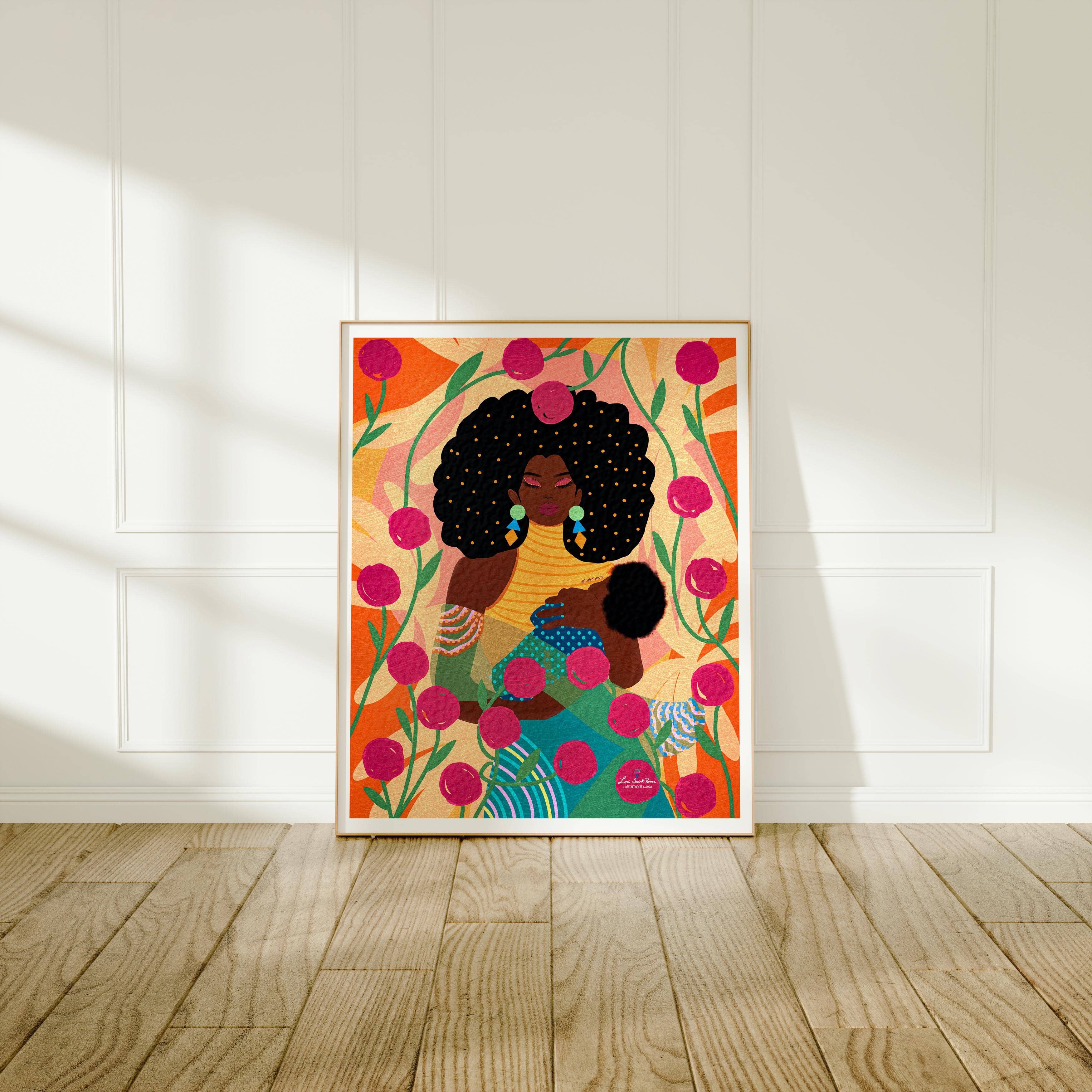 Black Motherhood wall art home decor