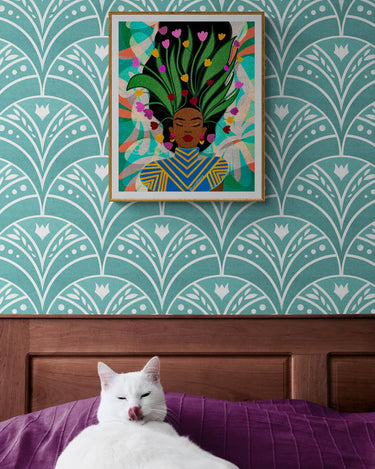 Afro serene colorful wall art