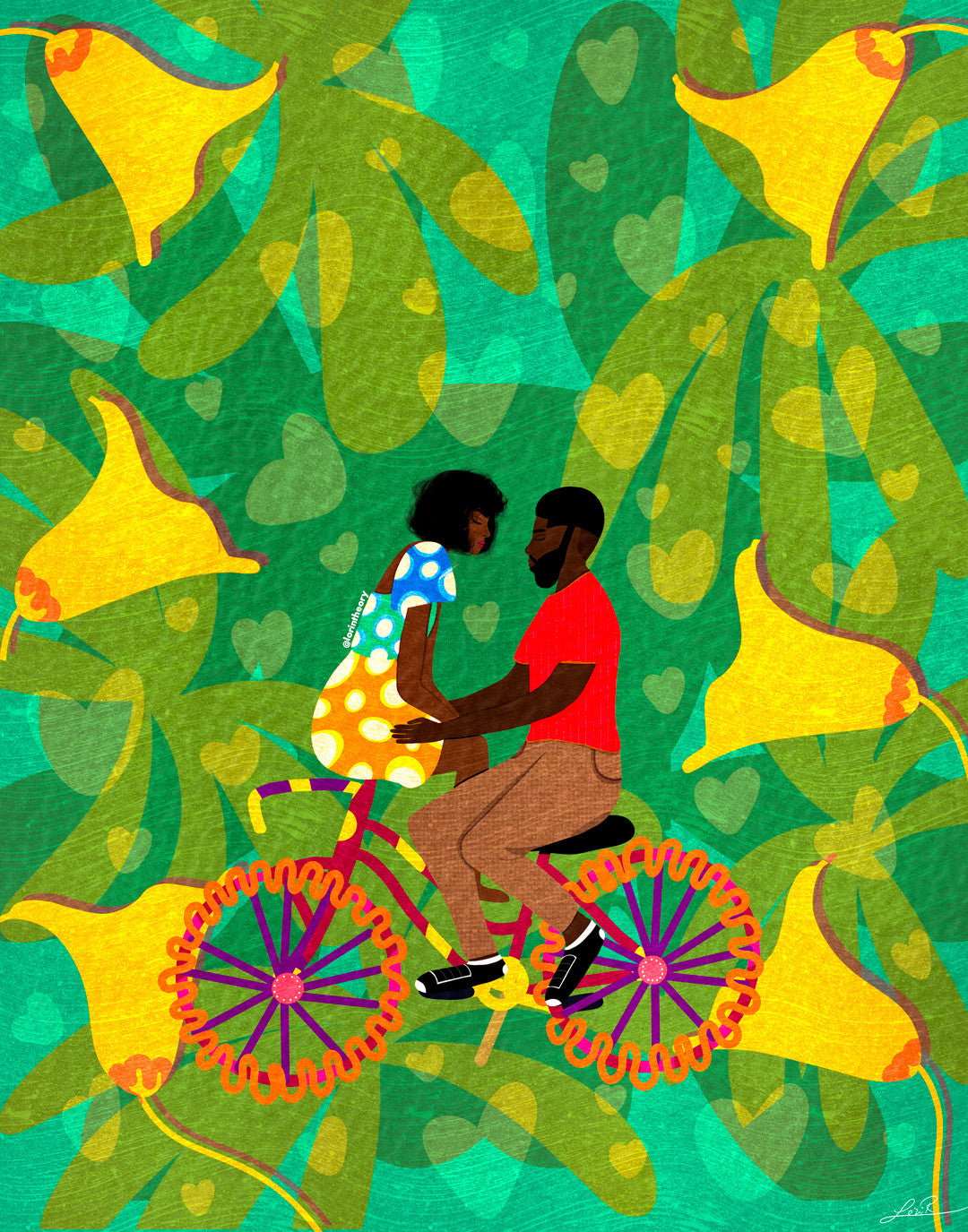 Limited Edition Bicycle Black Love Artwork
