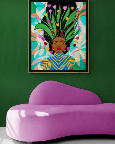 Afro serene colorful wall art