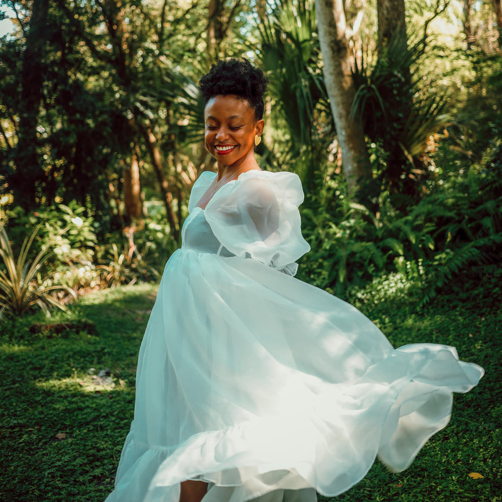 Black African American Female Artist in nature