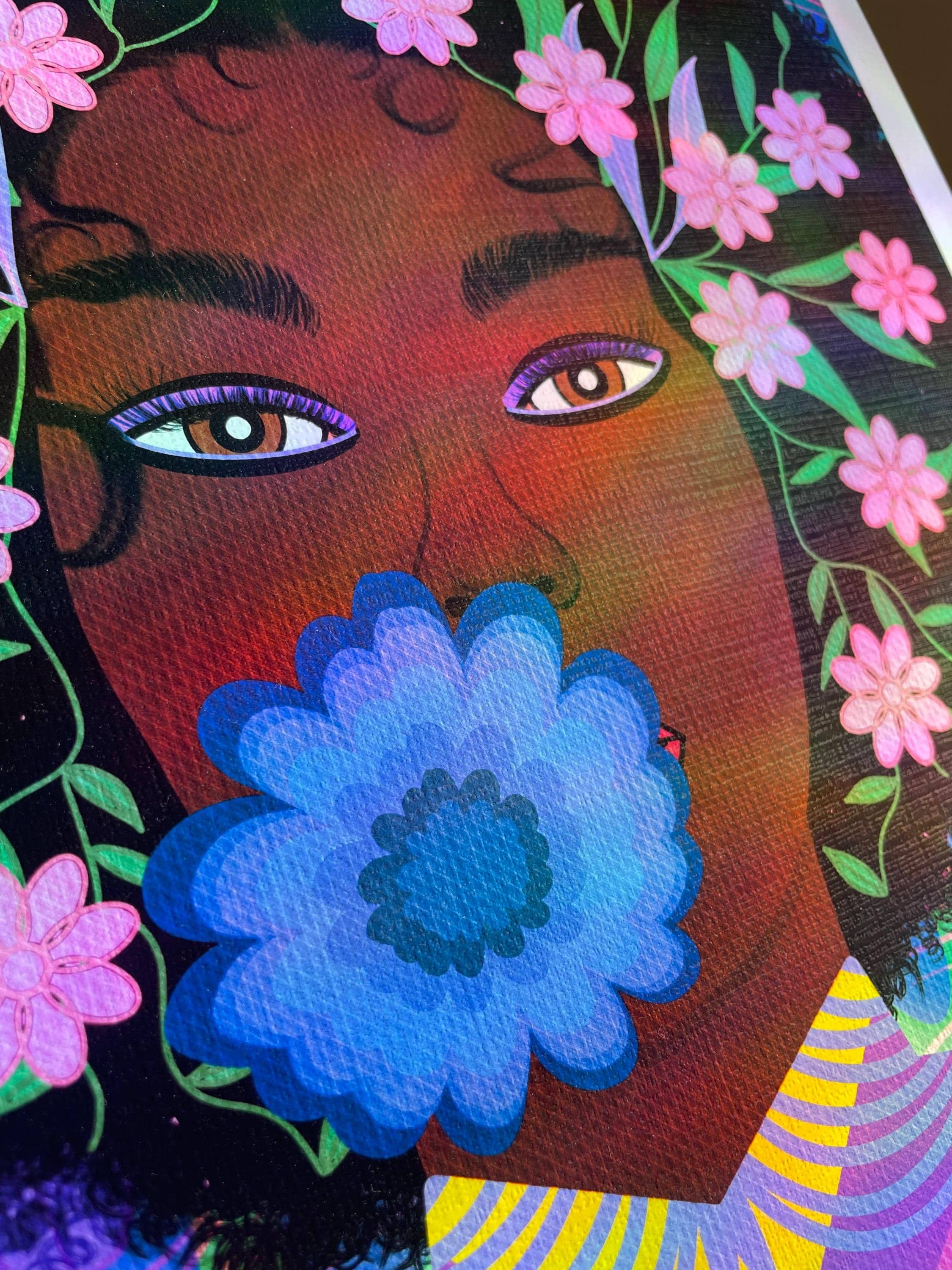 Afro feminine Wall Art Closeup