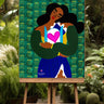 Open Heart Afro Colorful Wall Art