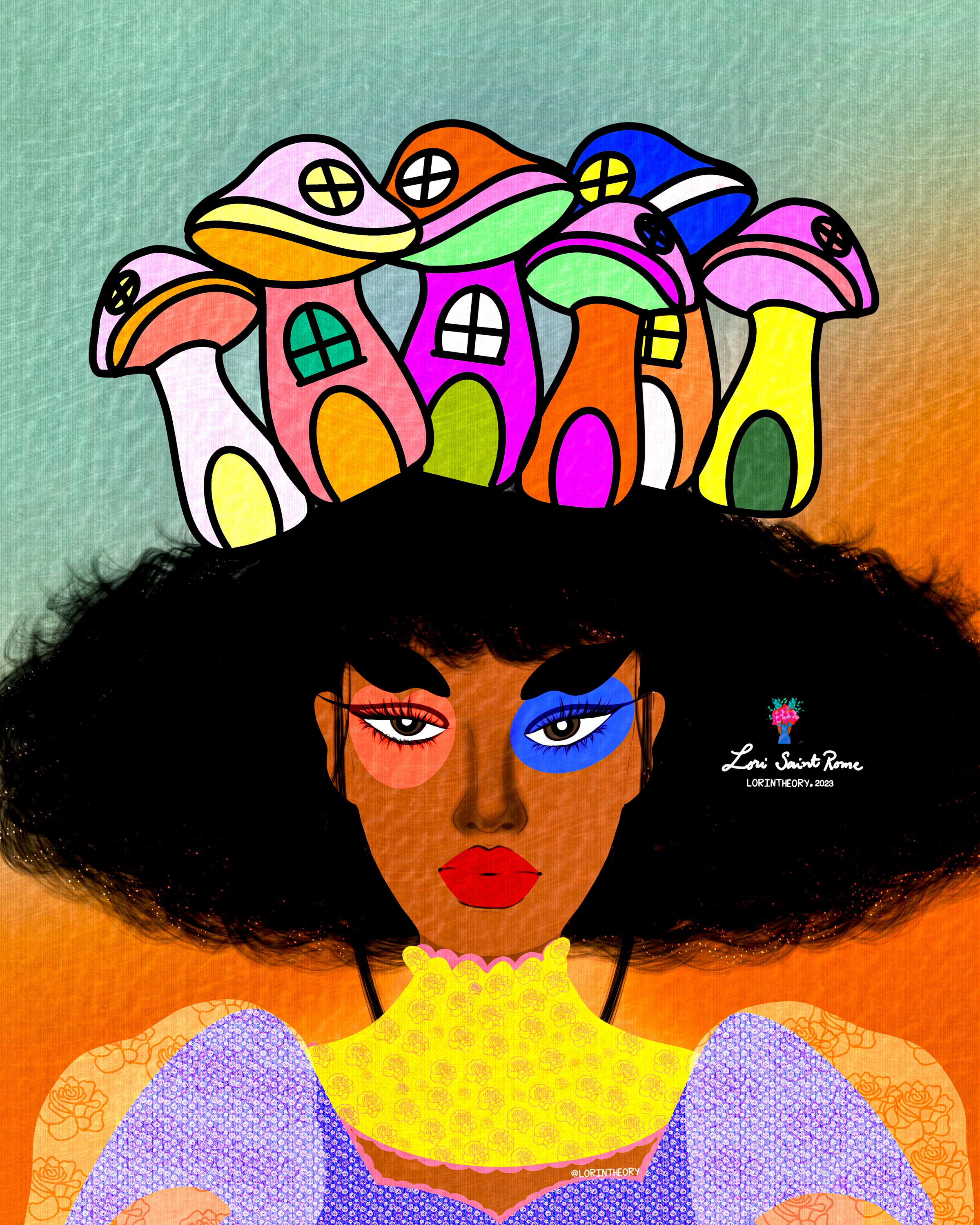 releasing art afro feminine wall art colorful